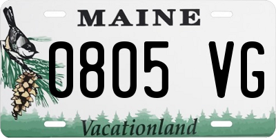 ME license plate 0805VG