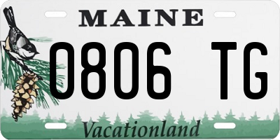 ME license plate 0806TG