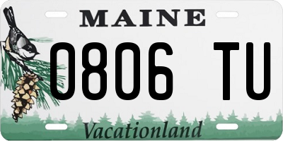 ME license plate 0806TU