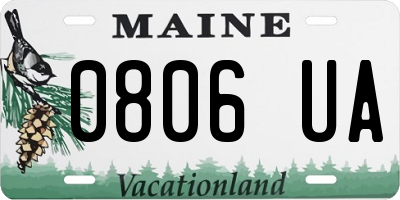 ME license plate 0806UA