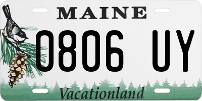 ME license plate 0806UY