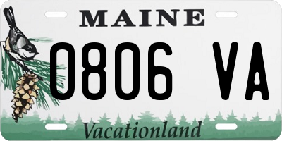ME license plate 0806VA