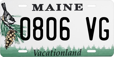 ME license plate 0806VG