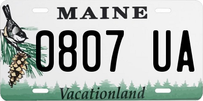 ME license plate 0807UA