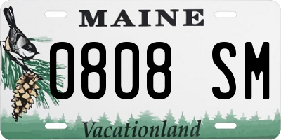 ME license plate 0808SM