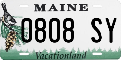 ME license plate 0808SY