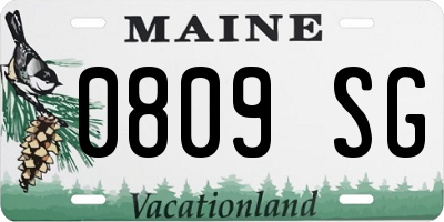 ME license plate 0809SG