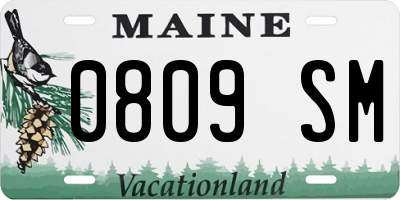 ME license plate 0809SM
