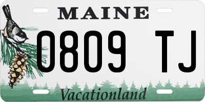 ME license plate 0809TJ