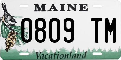 ME license plate 0809TM
