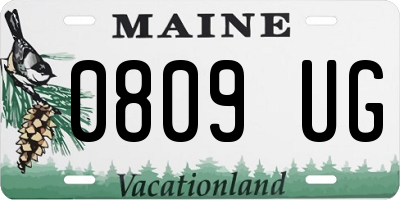 ME license plate 0809UG