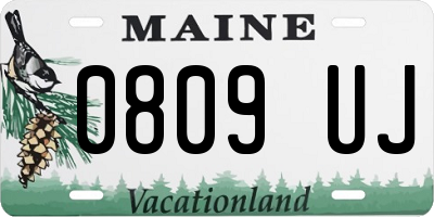 ME license plate 0809UJ