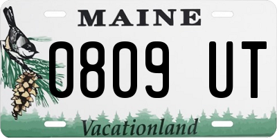 ME license plate 0809UT