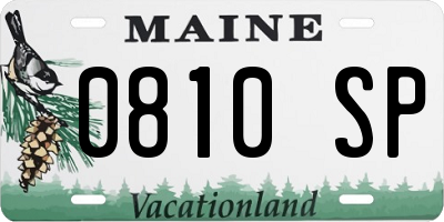 ME license plate 0810SP