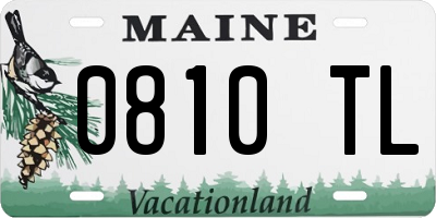 ME license plate 0810TL