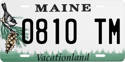 ME license plate 0810TM
