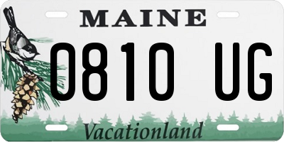 ME license plate 0810UG