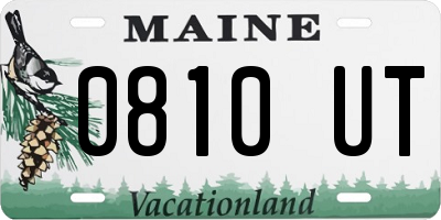 ME license plate 0810UT