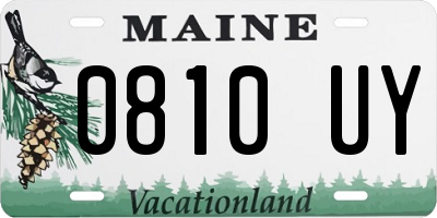 ME license plate 0810UY