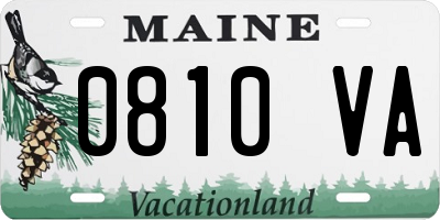 ME license plate 0810VA