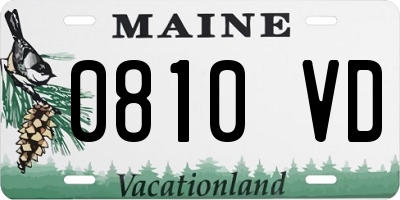 ME license plate 0810VD