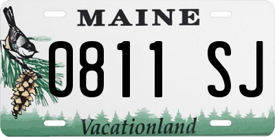 ME license plate 0811SJ