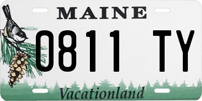 ME license plate 0811TY