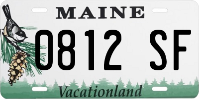 ME license plate 0812SF