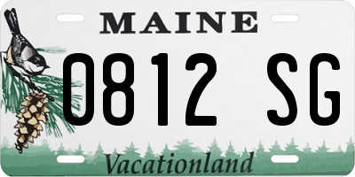 ME license plate 0812SG