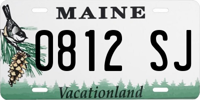 ME license plate 0812SJ