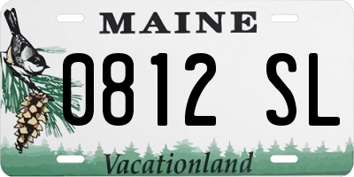 ME license plate 0812SL