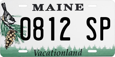 ME license plate 0812SP