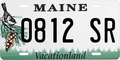 ME license plate 0812SR
