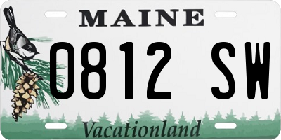 ME license plate 0812SW