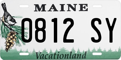ME license plate 0812SY