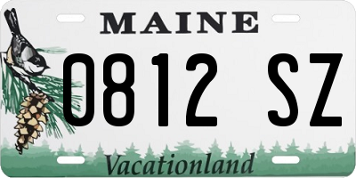 ME license plate 0812SZ
