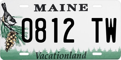ME license plate 0812TW