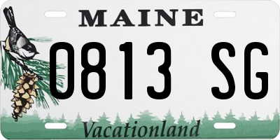 ME license plate 0813SG