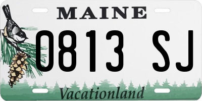ME license plate 0813SJ