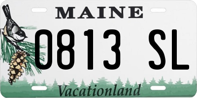 ME license plate 0813SL