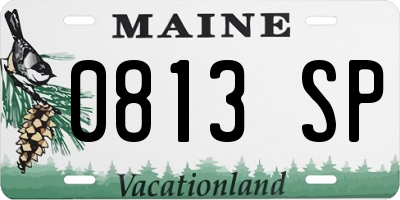 ME license plate 0813SP