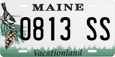ME license plate 0813SS