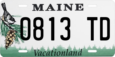 ME license plate 0813TD