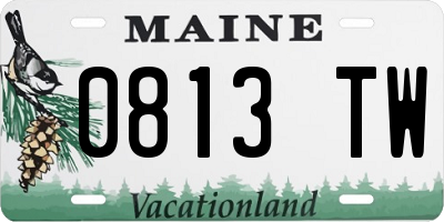 ME license plate 0813TW