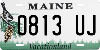 ME license plate 0813UJ