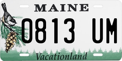ME license plate 0813UM