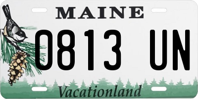 ME license plate 0813UN