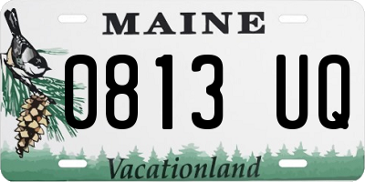 ME license plate 0813UQ