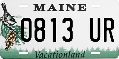 ME license plate 0813UR