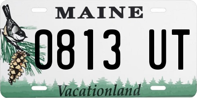 ME license plate 0813UT